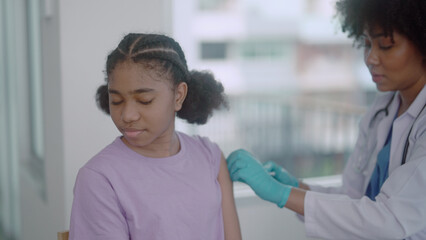 Children's vaccinations at the hospital