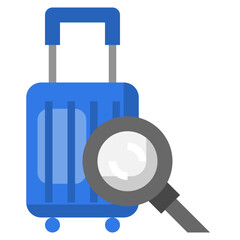 SUITCASE flat icon,linear,outline,graphic,illustration