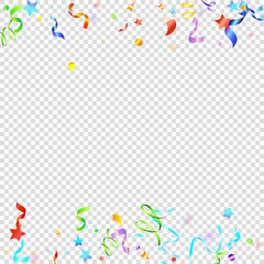 ribbon serpentine tinsel red spiral color curly