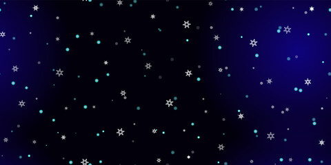 Falling Snowflakes seamless pattern flying snow