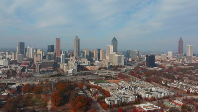Pulling away from Atlanta's skyliine