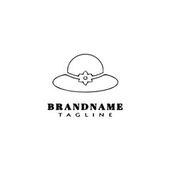 simple hat logo cartoon icon design template black isolated vector illustration