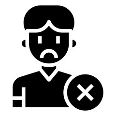 UNFOLLOW  glyph icon,linear,outline,graphic,illustration