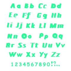 Colorful kids vector alphabet funny english drawn typeface, ABC Playful style font design. Children style font.