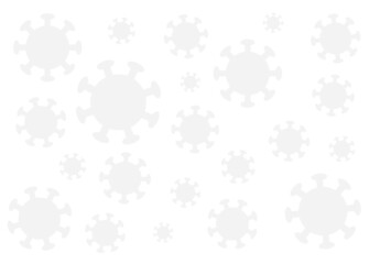 Flat silhouette design coronavirus background vector illustrator, for coronavirus, COVID-19 