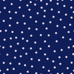 NAVY SEAMLESS POLKA DOT PATTERN FOR WOMEN DRESS