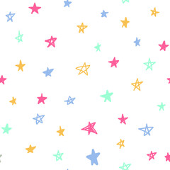 DOODLE SEAMLESS STAR PRINT FOR TODDLER AND GIRLS WEAR, CAN BE USE FOR WRAPPING PAPER ALSO