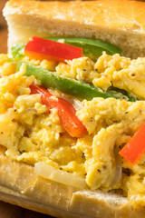 Homemade Easter Pepper and Egg Sandwich
