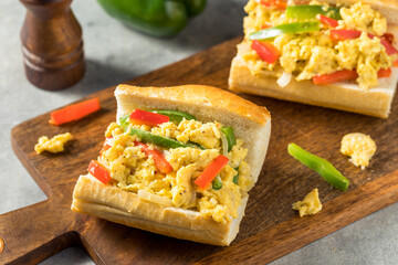 Homemade Easter Pepper and Egg Sandwich