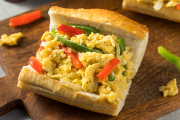 Homemade Easter Pepper and Egg Sandwich