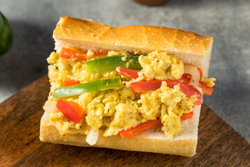 Homemade Easter Pepper and Egg Sandwich