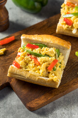 Homemade Easter Pepper and Egg Sandwich