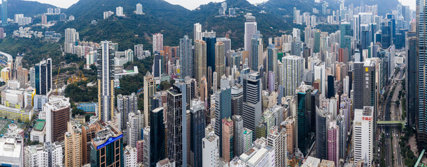 Fototapeta na wymiar Hong Kong commercial district