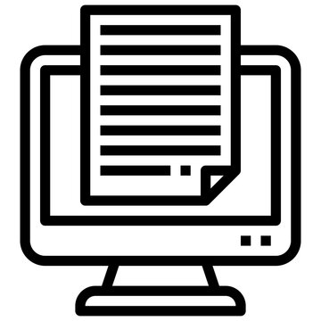 DOCUMENT line icon,linear,outline,graphic,illustration