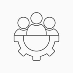management icon, business concept vector