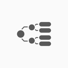 mind map icon, infographic vector