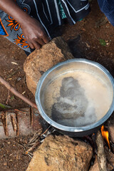Pot of tea over a fire