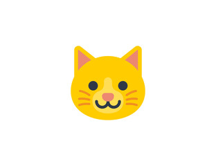 Cat face vector flat emoticon. Isolated Cat emoji illustration. Cat icon