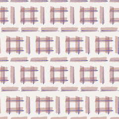 Vector pink brush stroke striped seamless pattern