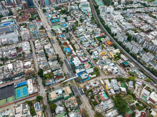 Aerial view of Hong Kong Kowloon side
