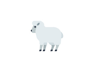 Ewe vector flat emoticon. Isolated Sheep emoji illustration. Ewe icon