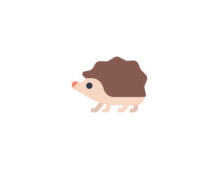 Hedgehog vector flat emoticon. Isolated Hedgehog emoji illustration. Hedgehog icon