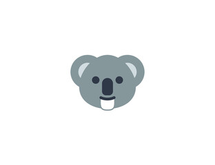 Koala vector flat emoticon. Isolated Koala emoji illustration. Koala icon