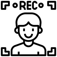 VIDOE RECORDING line icon,linear,outline,graphic,illustration