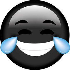 Vector emoji. Smiling face. Sad face. Smile vector emoji. Happy emoticon. Cute emoticon isolated on white background.