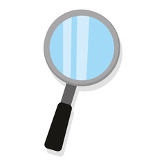 Isolated magnifying glass supplies school vector illustration