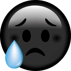 Vector emoji. Smiling face. Sad face. Smile vector emoji. Happy emoticon. Cute emoticon isolated on white background.