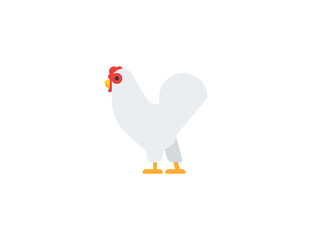 Rooster vector flat emoticon. Isolated Rooster emoji illustration. Cockerel icon