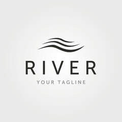 Fototapeta premium abstract river wave logo vector symbol illustration design, wave icon design