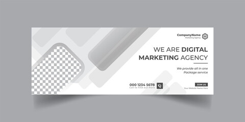 Marketing Agency and Webinar business conference social media cover banner template or web banner, corporate banner, advertising, timeline cover, header, business webinar banner editable template