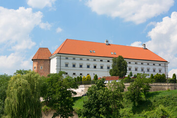 Fototapeta na wymiar Sandomierz Royal Castle, gothic tower known as 