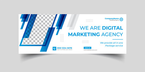 Marketing Agency and Webinar business conference social media cover banner template or web banner, corporate banner, advertising, timeline cover, header, business webinar banner editable template
