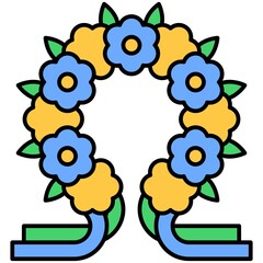 Ukrainian wreath icon, Ukraine related vector illustration