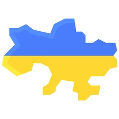 Ukraine map icon, Ukraine related vector illustration