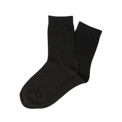 Pair of black socks. Isolated on a white background.