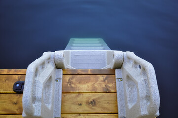Ladder going down to the lake