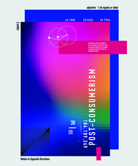 10 Fully Editable Readymade PIXELATED GRADIENT POSTER SET