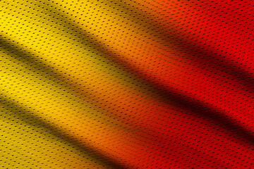 Red and yellow football, basketball, volleyball, hockey, rugby, lacrosse and handball jersey...