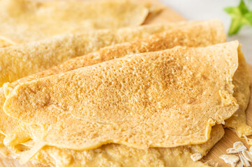 オートミールクレープ作り