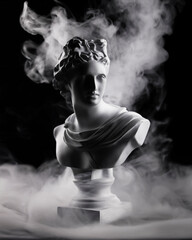 portrait of a person with smoke