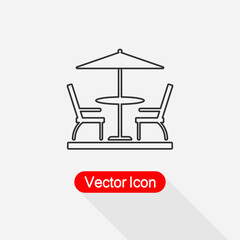 Terrace Icon Vector Illustration Eps10