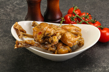 Rabbit stew in spicy sauce