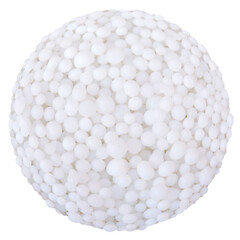 Photo of saltpeter texture ball consist of many little balls