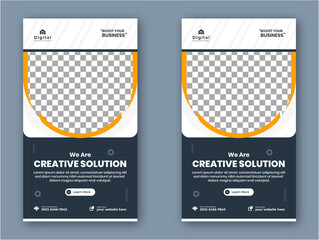 Digital marketing agency expert and corporate business flyer modern square social media post banner template