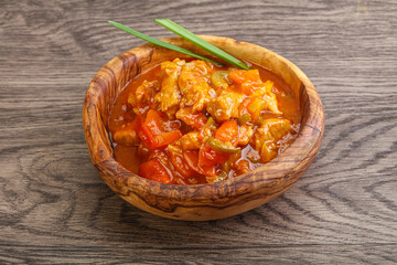 Meat goulash with vegetables