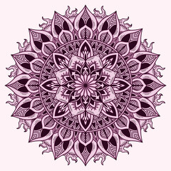 Cute Pink Mandala Vector Art